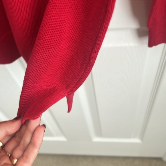 Belle Kim Gravel Red Knit Sweater Womens Medium Long Sleeve Casual - Picture 7 of 11